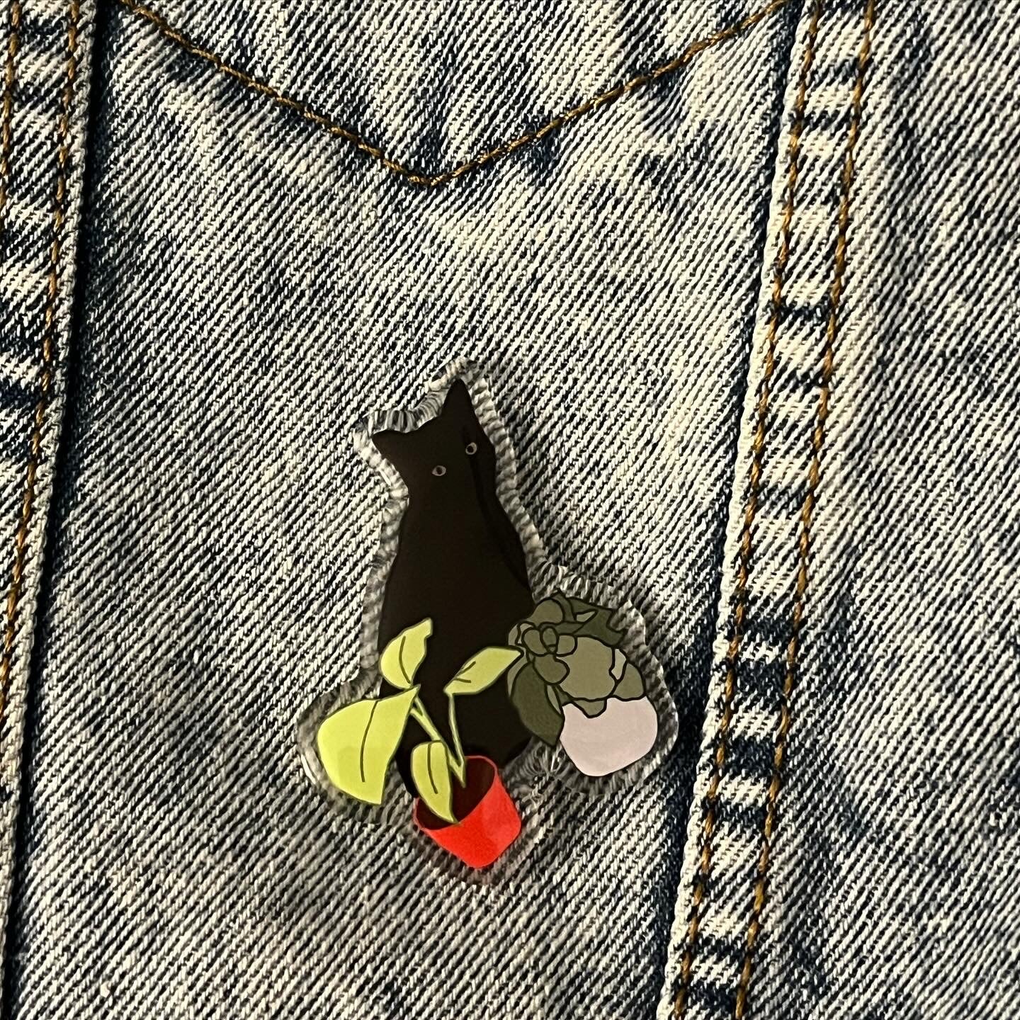 Plant Bean Acrylic Pin