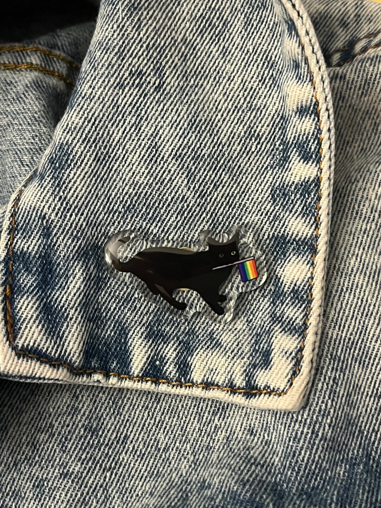 Pride Bean Acrylic Pin