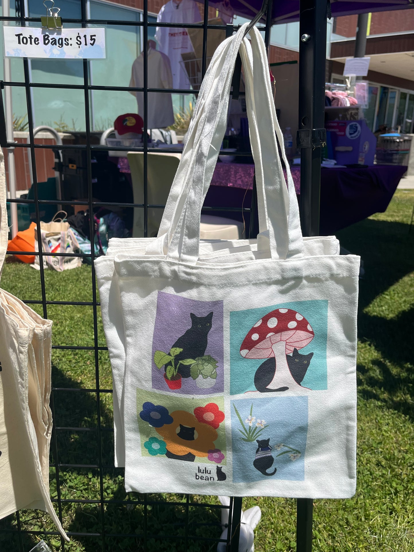 Cute Black Cat Tote Bag