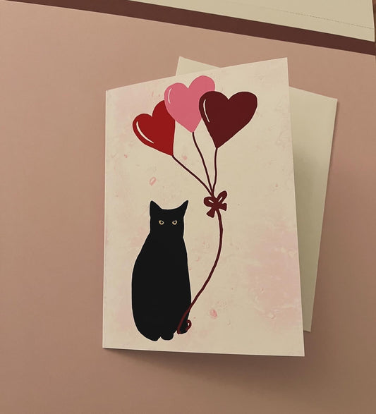 Heart Balloon Bean Card