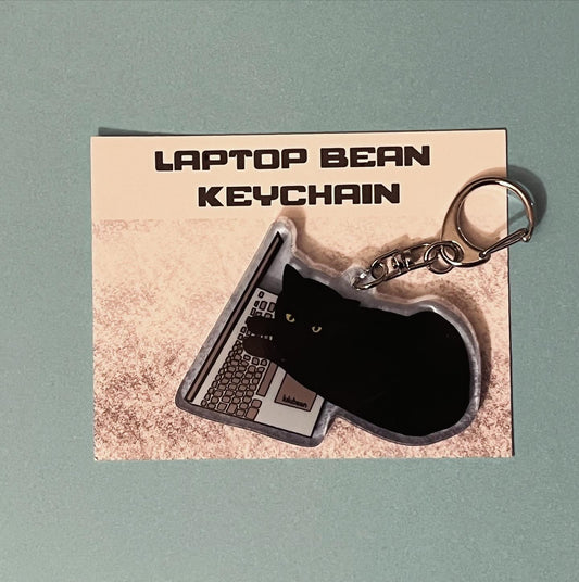 Laptop Bean Keychain
