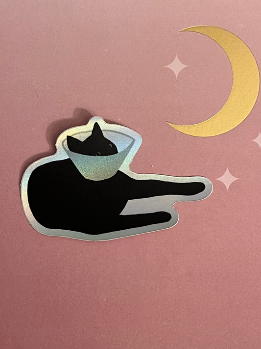 Cone of Shame Bean Sticker