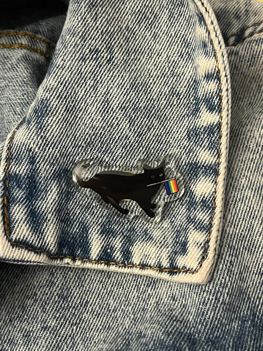 Pride Bean Acrylic Pin