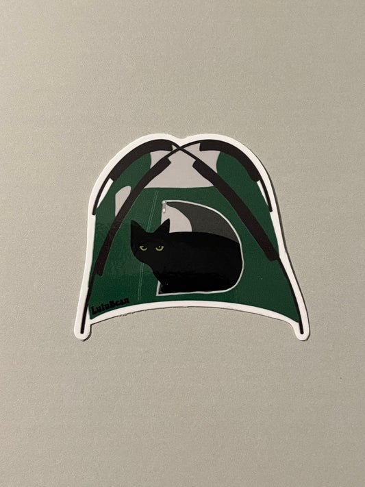 Camping Bean Sticker