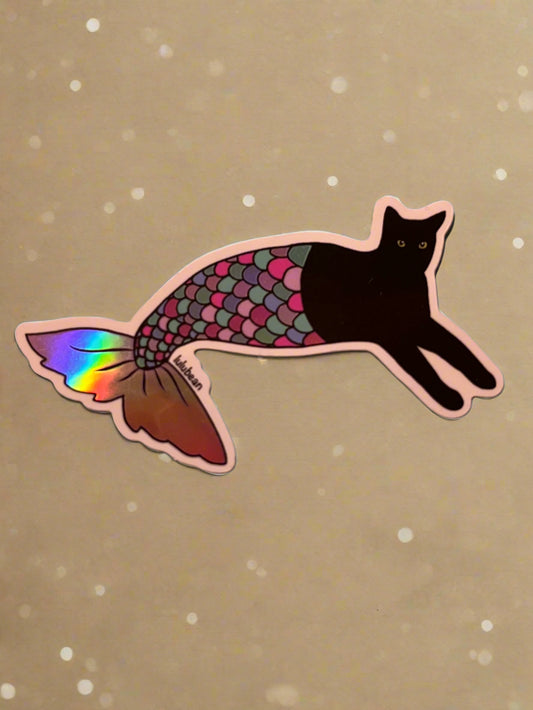 Purrmaid Bean Sticker
