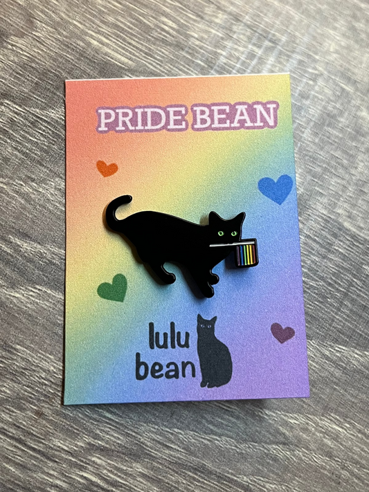 Pride Bean Enamel Pin
