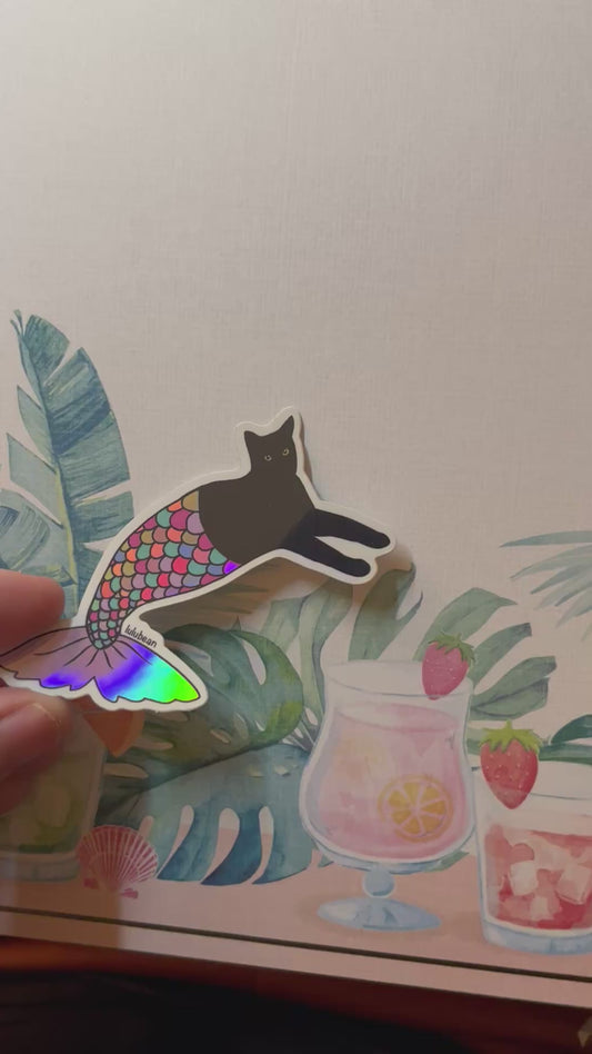 Purrmaid Bean Sticker